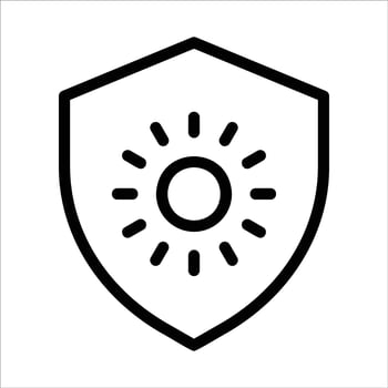 uv protection in flat design style vector