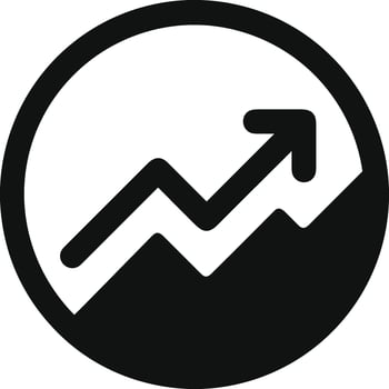 Chart icon symbol image for data statistic analysis illustration vector