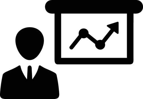 Chart icon symbol image for data statistic analysis illustration vector