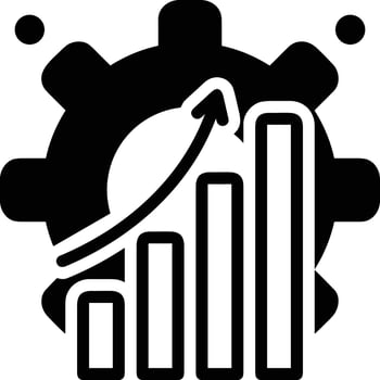 Chart icon symbol image for data statistic analysis illustration vector