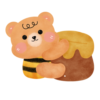 bear with a pot of honey. png