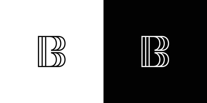 Unique and modern letter B initials logo design vector