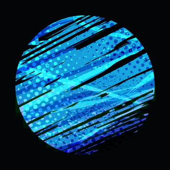 Abstract Blue Gradient Brush Background. Vibrant Grunge Sports Background. Scratch and Texture Elements For Design vector