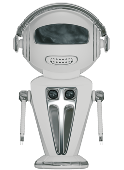 3D robot electronic white png