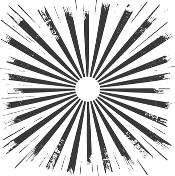 silhouette vintage sunburst black color only vector