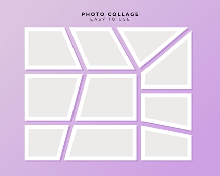 Photo Frame Collage With Flat Design Template vector
