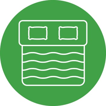 Bed Line Circle Icon Design vector