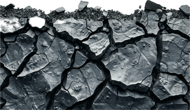 Close-up of Rough Dark Rocks and Soil png