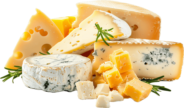 Round Brie Cheese with a Cut Slice. png