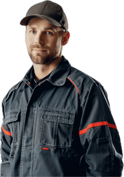 Confident Security Guard in Uniform with Cap. png