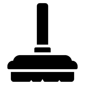 broom glyph icon vector