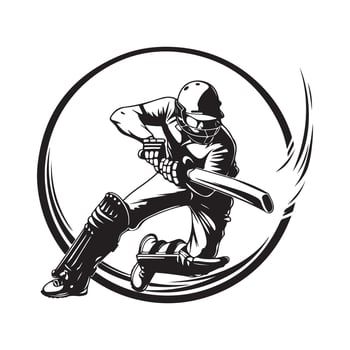 Cricket Logo Images isolated on white background vector