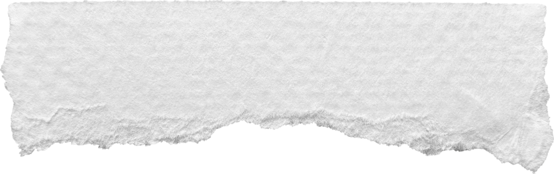 White Torn Paper Textured Piece png