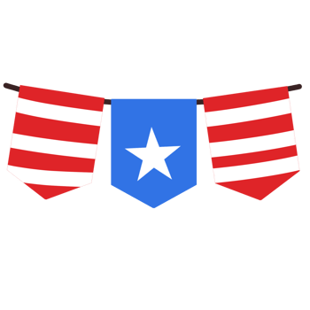 patriotic flag clipart 4th of July png