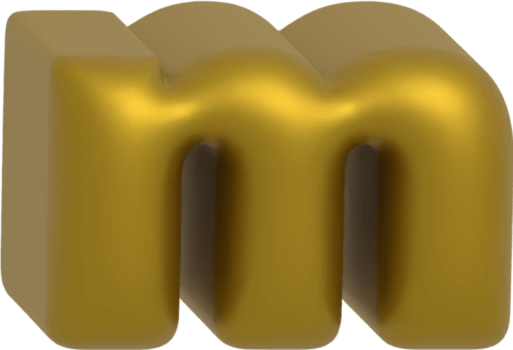 m metallic inflate balloon style alphabet png