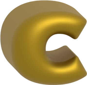 c metallic inflate balloon style alphabet png