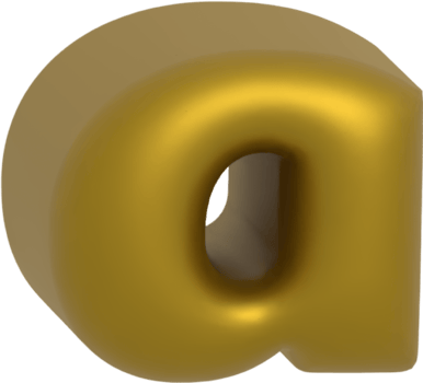 a metallic inflate balloon style alphabet png