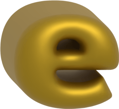 e metallic inflate balloon style alphabet png