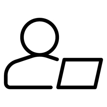 employee line icon vector