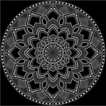 Luxury Mehndi Henna Drawing Circular Mandala pattern for tattoo, decoration premium product poster or painting. Decorative ornament in ethnic oriental style. Outline doodle hand draw illustration vector