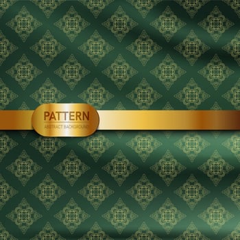 Thai luxury pattern green background. Lai Thai element pattern. Dark green theme for text-based compositions ads book covers Digital interfaces print design templates. vector