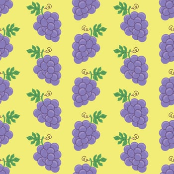 Seamless Hand Drawn Pattern Grape vector