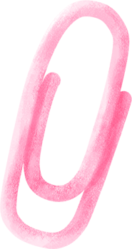 Cute coquette paper clip png