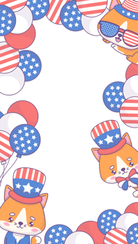 Independence Day poster. Cute cats png