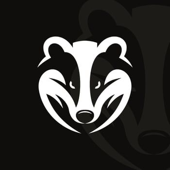 Badger logo on isolated background vector