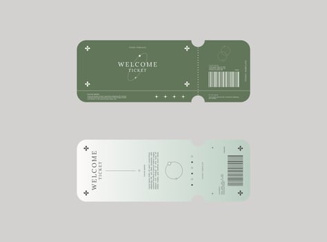 Event ticket template set. template illustration. vector