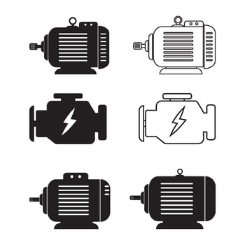Electric motor icon vector