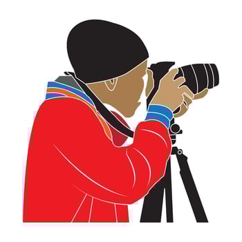 photographer icon design vector