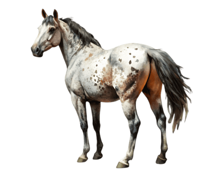 Appaloosa Horse Rear View Spotted - Isolated on Transparent Background png