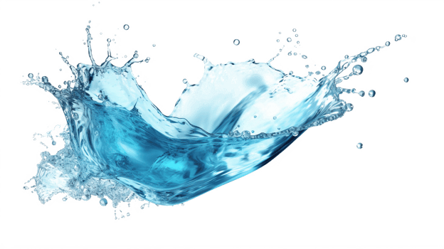 water splash element on transparent background png