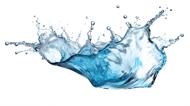 water splash element on transparent background png