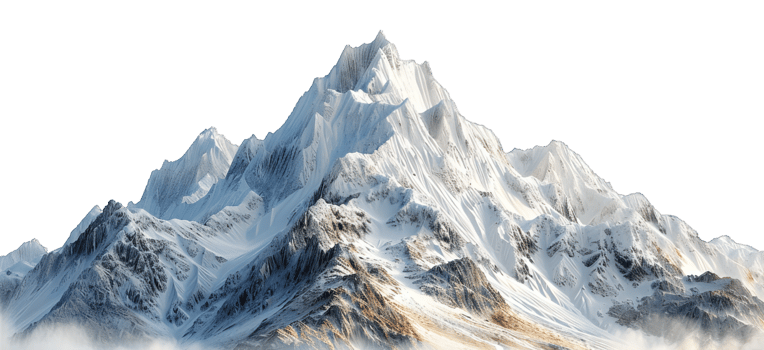 iceberg isolated on transparent background ,snowy mountain , png