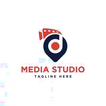 Media Studio Creative modern minimal logo design concept vector