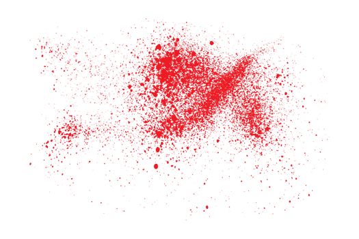Brushstroke red color blood paint splatter png