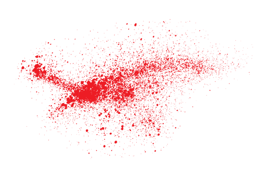 Hand-drawn red color blood paint brush stroke png