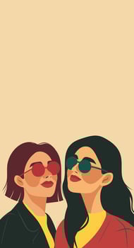 vertical banner for International Women's Day, strong women of different cultures and nationalities stand together. concept of movement for gender equality and women empowerment vector