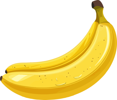 Banana clipart design illustration png