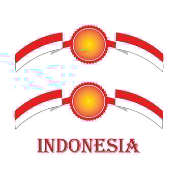 vectors illustration symbol design flag of Indonesia