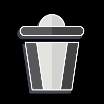 Icon Trash. related to Delete symbol. glossy style. simple design illustration vector
