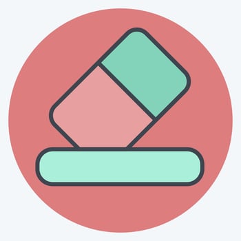 Icon Erase. related to Delete symbol. color mate style. simple design illustration vector