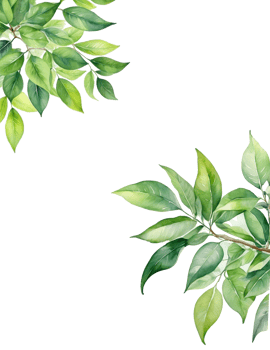Leaves branch Clipart, rectangle frame background png