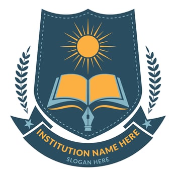 Education logo design template for school and organization vector