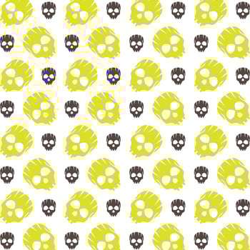 Skull head stellar trendy multicolor repeating illustration background design vector