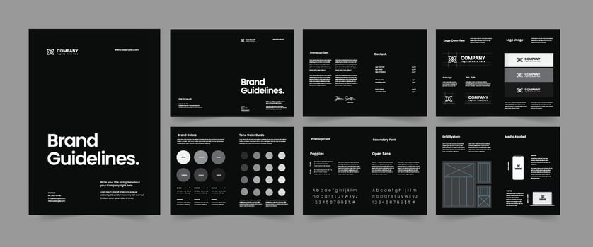 Brand guideline template brand guide layout design vector