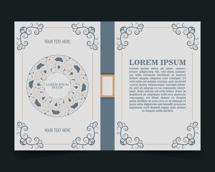 Colorful Ornamental book cover design vector