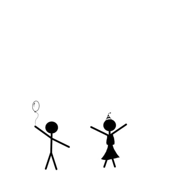 Family stick man icon illustration vector